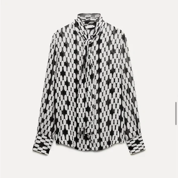 ZW Collection Printed Tied Shirt - Picture 2 of 6